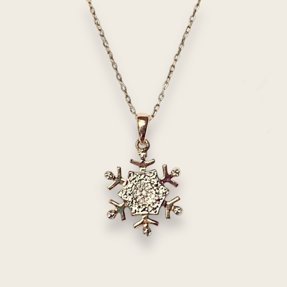 925 Sterling Silver Necklace Snowflake